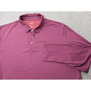 Jos. A. Bank Traveler Tailored Fit Long Sleeve Polo Shirt Men's 3X Red
